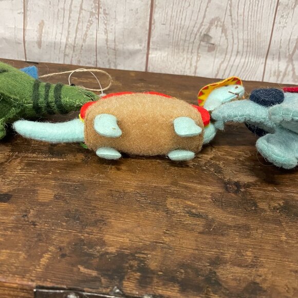 Trio of Felted Wool Dinosaur ornaments new! - Picture 6 of 7